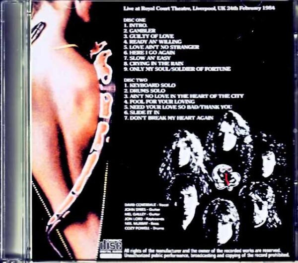 Whitesnake/England,UK 02.24.1984 - Image 2
