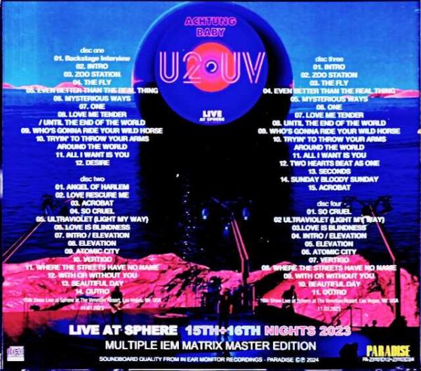 U2 U2/NV,USA 2023 2Day IEM Matrix Edition - Image 2