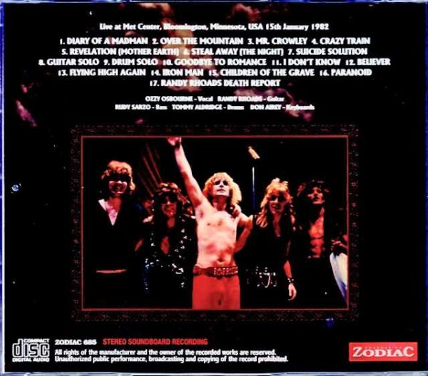 Ozzy Osbourne/MN,USA 1982 Upgrade & more - Image 2