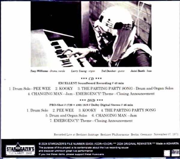 Tony Williams Lifetime Tony Williams/Germany 1971 S & V - Image 2