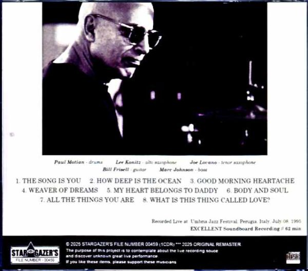 Paul Motian Quintet Paul Motian/Italy 1995 - Image 2