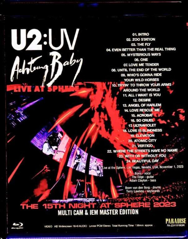 U2 You2/NV,USA11.1.2023 Complete Blu-Ray Version - Image 2