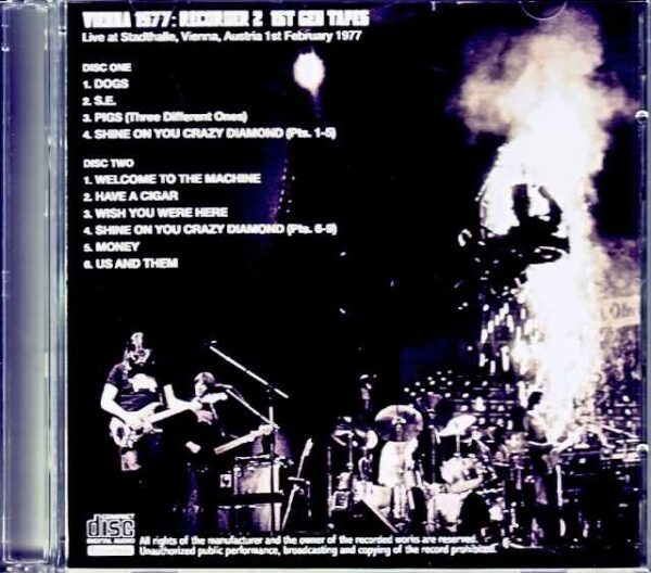 Pink Floyd Pink Floyd/Austria 1977 Recorder2 1st Generation Tapes - Image 2