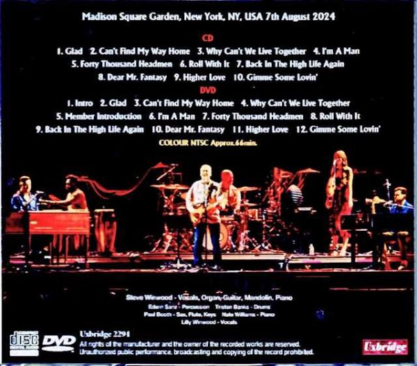 Steve Winwood/NY,USA 2024 S & V Complete - Image 2