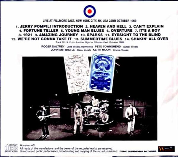 Who,The Who/NY,USA 10.22.1969 Complete Soundboard Edition - Image 2