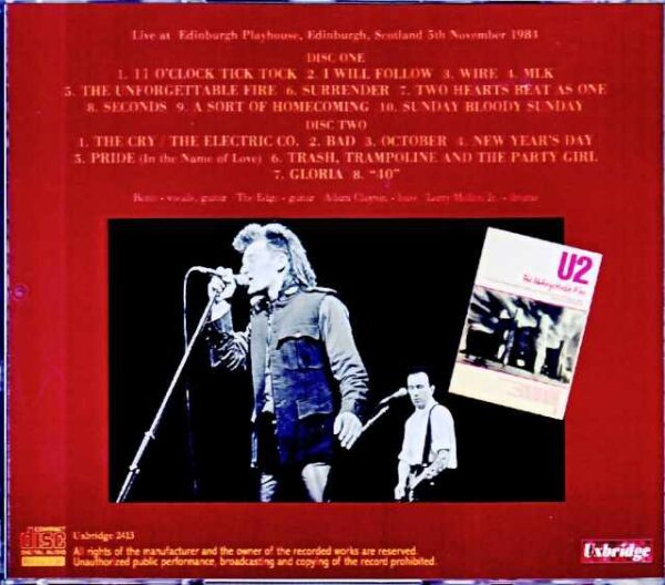 U2 You2/Scotland,UK 1984 Complete - Image 2