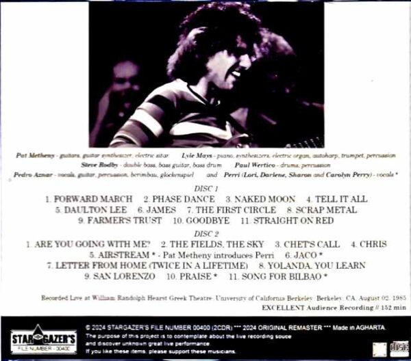 Pat Metheny Group Lyle Mays Pat Metheny Lyle Mays/CA,USA 1985 Complete - Image 2