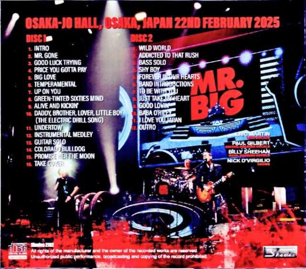 Mr. Big / Osaka, Japan 2025 Complete - Image 2