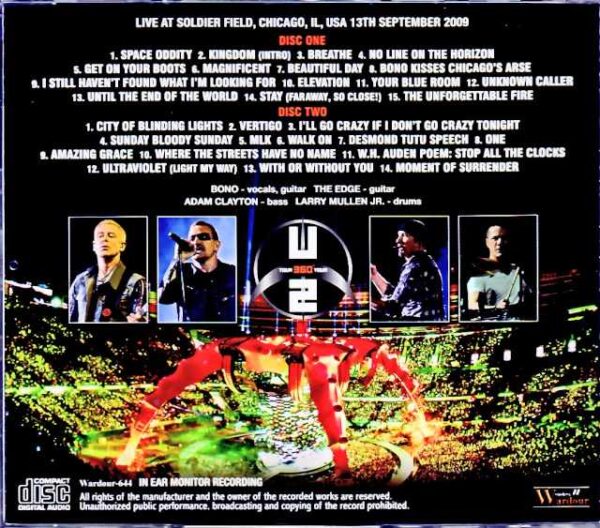U2 U2/IL,USA 9.13.2009 Complete IEM Recording Edition - Image 2