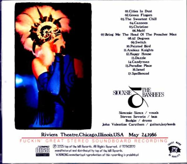 Siouxsie and the Banshees/IL,USA 1986 - Image 2