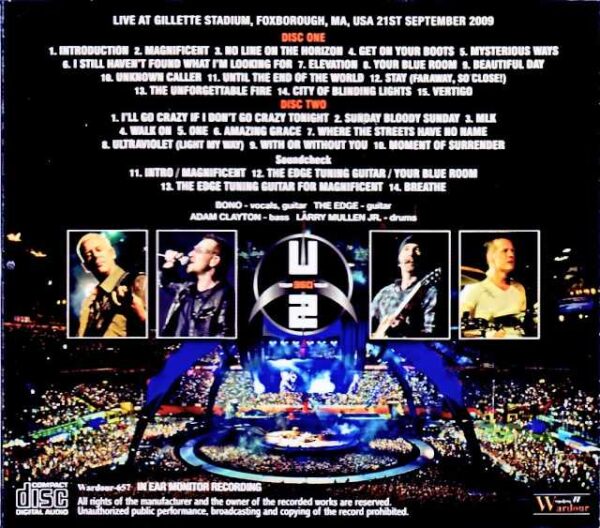 U2 U2/MA,USA 9.21.2009 Complete IEM Recording Edition & more - Image 2
