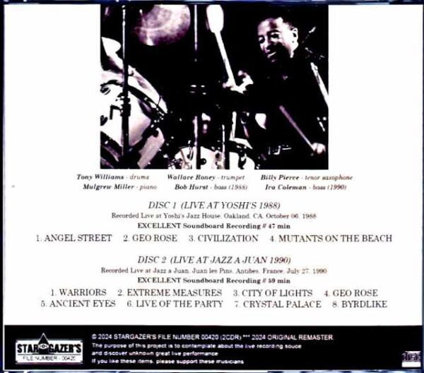 Tony Williams Quintet Tony Williams/CA,USA 1988 & more - Image 2