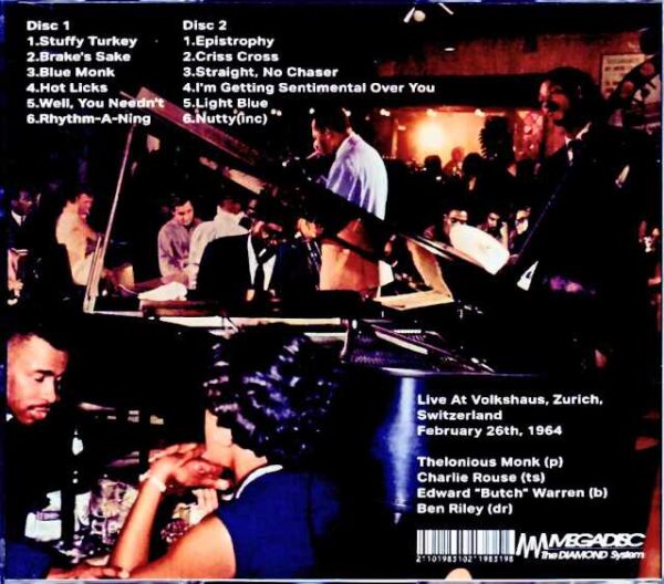 Thelonius Monk Quartet Thelonius Monk/Switzerland 1964 - Image 2