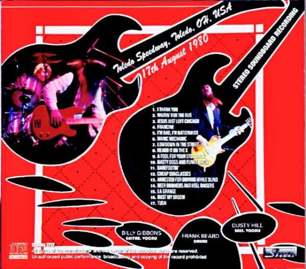 ZZ Top ZZ Top/OH,USA 1980 Soundboard Edition - Image 2