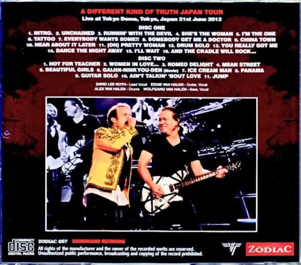 Van Halen/Tokyo,Japan 2013 Complete Soundboard Edition - Image 2
