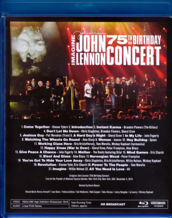 Various Artists Steven Tyler,Sheryl Crow/John Lennon Tribute 2015 Blu-Ray Ver. - Image 2