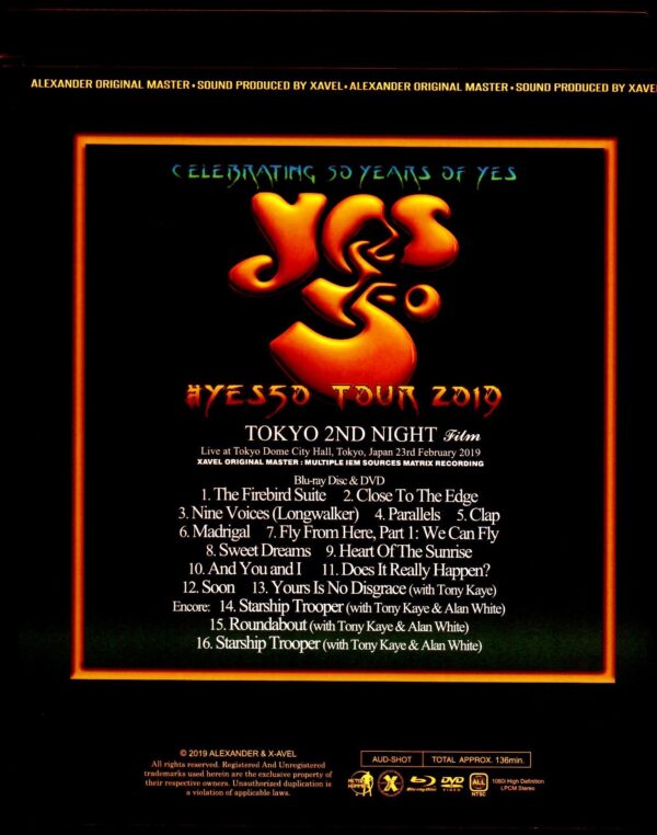 Yes/Tokyo,Japan 2.23.2019 Blu-Ray & DVD Ver. - Image 2