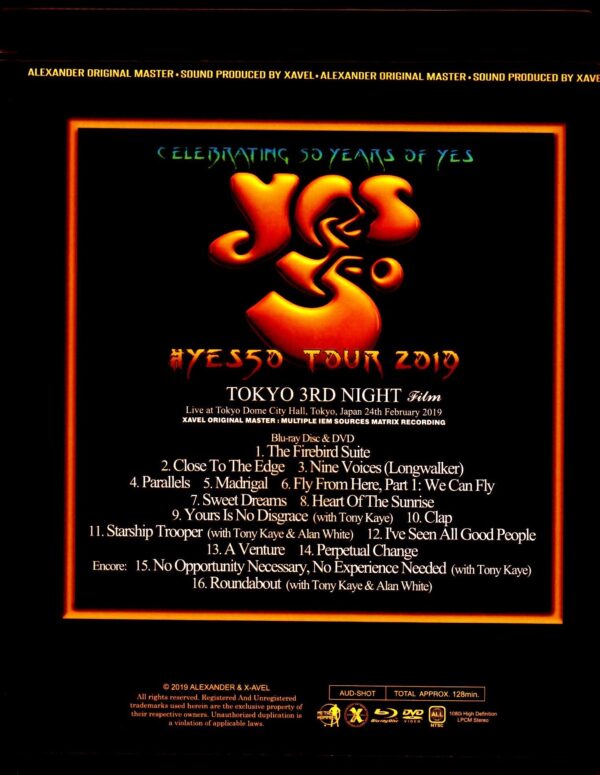Yes/Tokyo,Japan 2.24.2019 Blu-Ray & DVD Ver. - Image 2