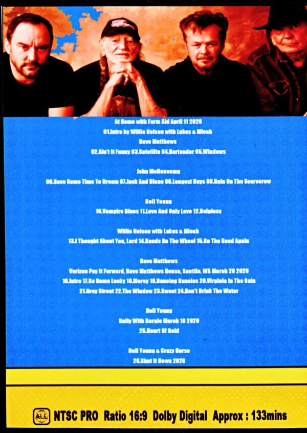 Various Artists Niel Young, Dave Matthews, John Mellencamp, Willie Nelson/At home 2020 Blu-Ray Version - Image 2
