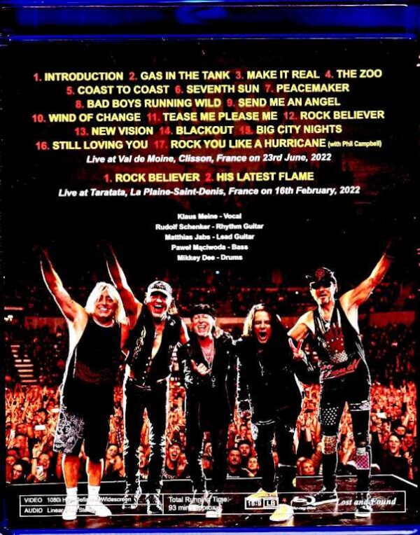 Scorpions Scorpions/France 2022 & more Blu-Ray Version - Image 2