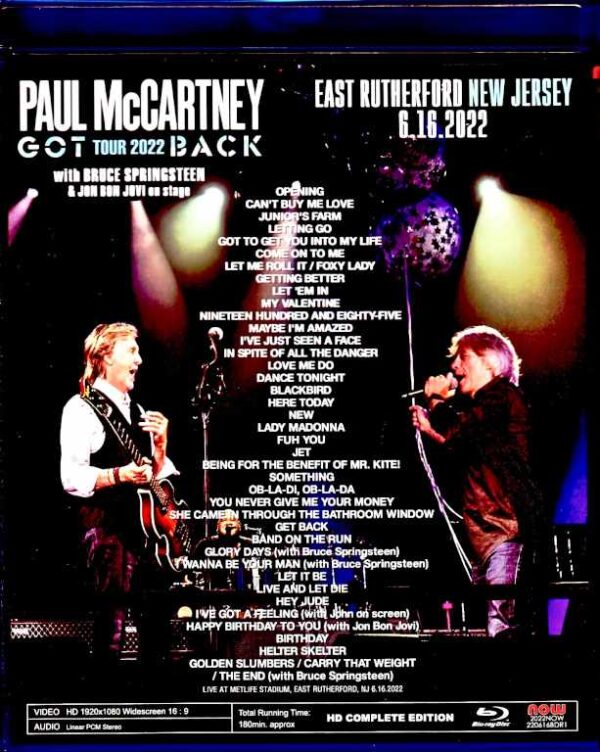 Paul McCartney / NJ,USA 2022 Complete Blu-Ray Version - Image 2