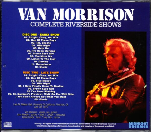 Van Morrison/CA, USA 1975 - Image 2