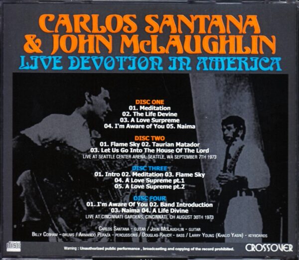 Santana,John McLaughlin/WA,USA 1973 & more - Image 2