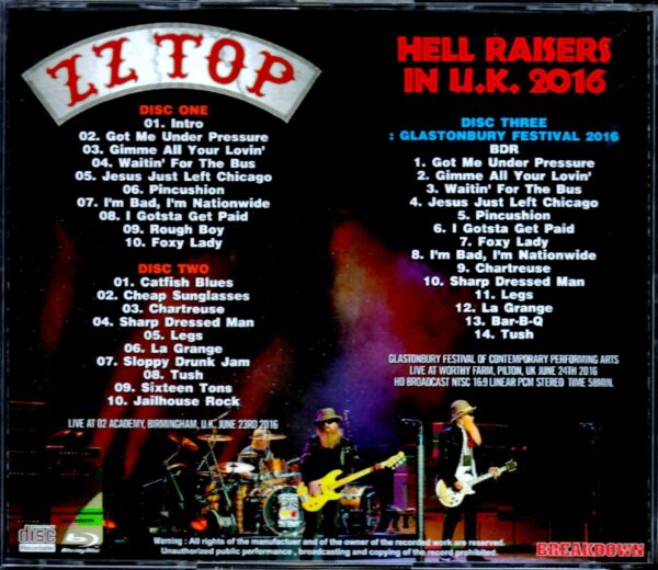 ZZ Top/UK 2016 & more - Image 2