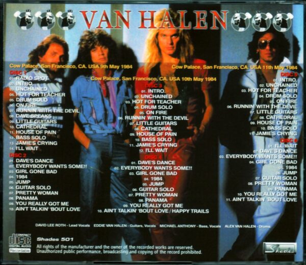 Van Halen/CA,USA 1984 2Days Complete - Image 2