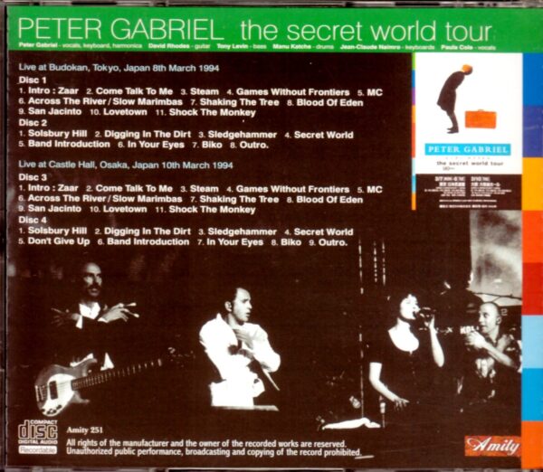 Peter Gabriel/Tokyo & Osaka,Japan 1994 - Image 2