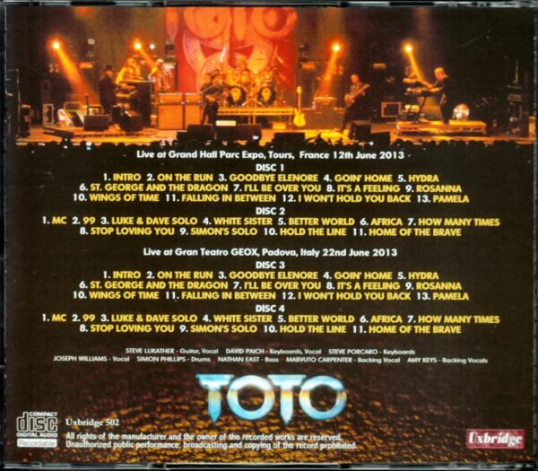 Toto/Europe Tour 2013 Vol.2 - Image 2