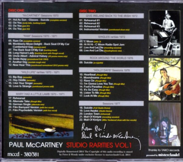 Paul McCartney/Studio Rarities Vol.1 - Image 2