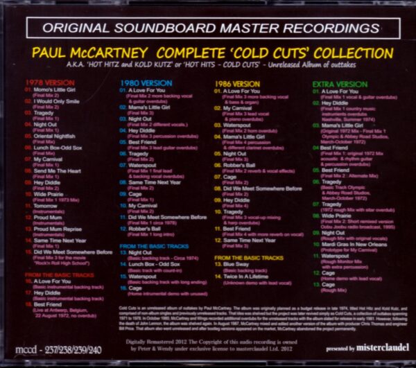 Paul McCartney/Cold Cuts Complete Collection - Image 2