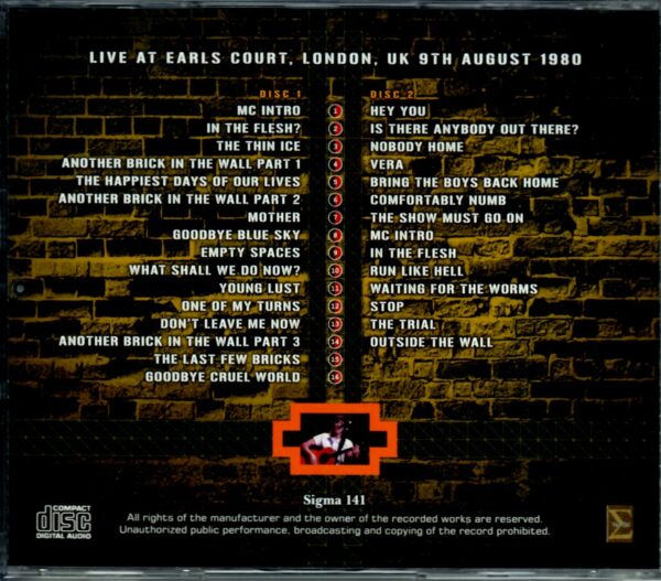 Pink Floyd/London,UK 8.9.1980 - Image 2