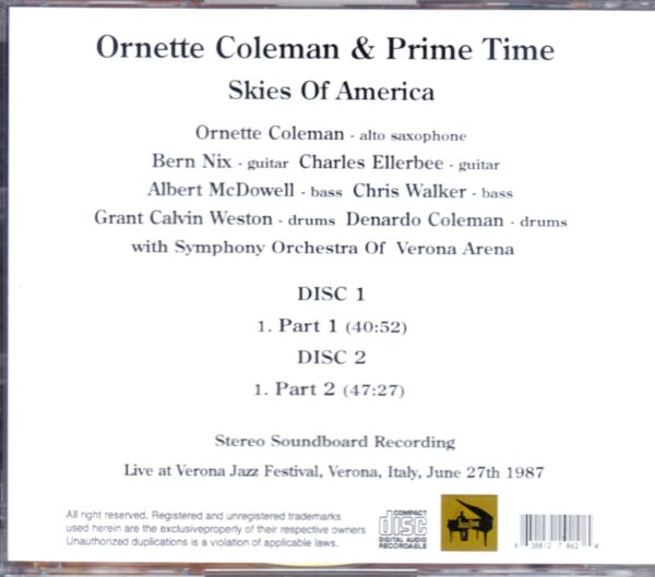 Ornette Coleman,Prime Time/Italy 1987 - Image 2