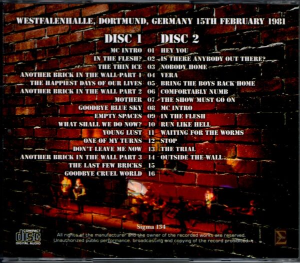 Pink Floyd/West Germany 2.15.1981 - Image 2