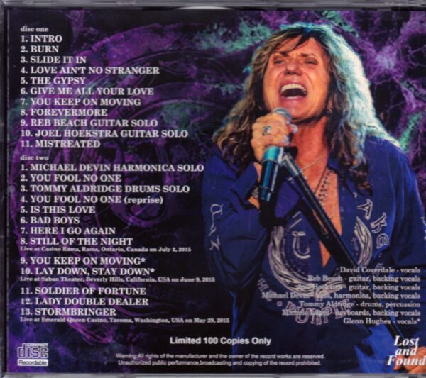 Whitesnake/Canada 2015 & more - Image 2