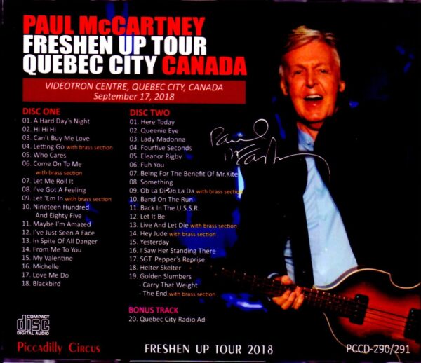 Paul McCartney/Canada 2018 & more - Image 2