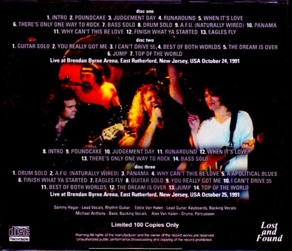 Van Halen/NJ,USA 1991 2Days Complete - Image 2