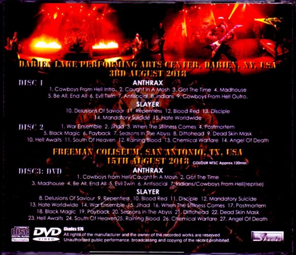 Slayer,Anthrax/NY,USA 2018 & more - Image 2