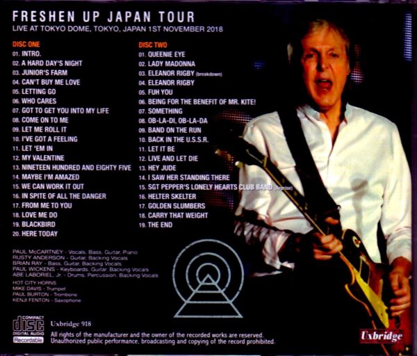 Paul McCartney/Tokyo,Japan 11.1.2018 MK4 Recording Ver. - Image 2