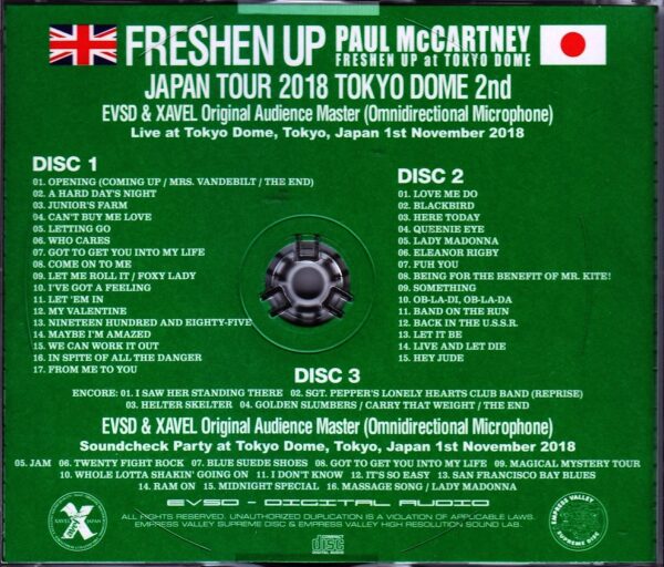 Paul McCartney/Tokyo,Japan 11.1.2018 & SC Omnidirectional Mic Ver. - Image 2