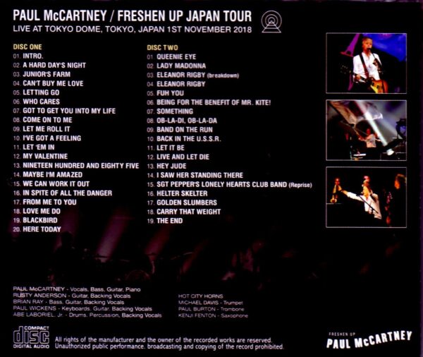 Paul McCartney/Tokyo,Japan 11.1.2018 Another Seat Ver. - Image 2