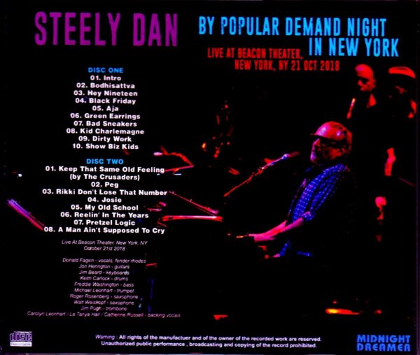 Steely Dan/NY,USA 10.21.2018 - Image 2