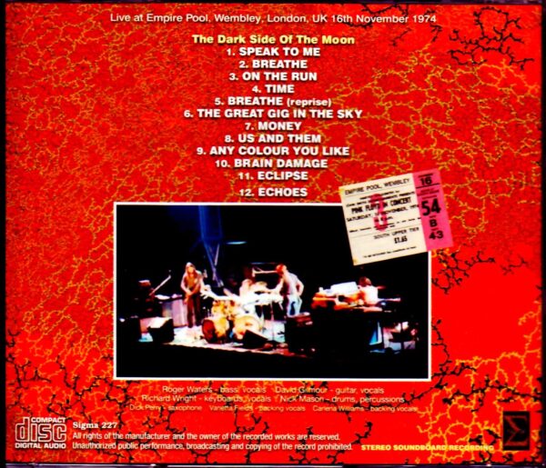 Pink Floyd/London,UK 1974 Pre-FM Master Upgrade - Image 2