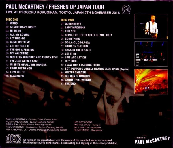 Paul McCartney/Tokyo,Japan 11.5.2018 MK4 Recording Ver. - Image 2