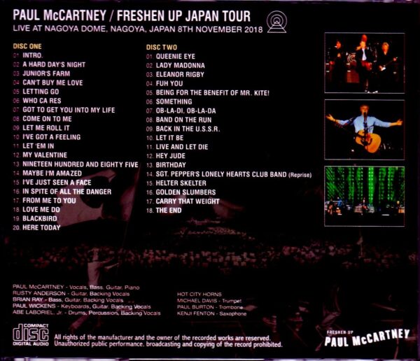 Paul McCartney/Aichi,Japan 2018 MK4 Recording Ver. - Image 2
