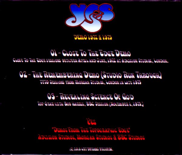 Yes/Close to the Edge & Tales from Topographic Oceans Demos - Image 2