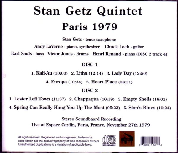Stan Getz Quintet/France 1979 - Image 2