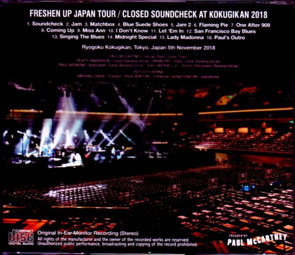 Paul McCartney/Tokyo,Japan 11.5.2018 Soundcheck IEM Rec. Ver. - Image 2